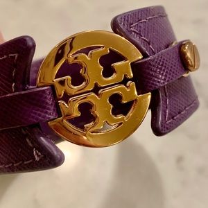 Tory Burch Purple Logo Cuff